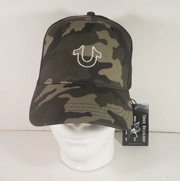 NWT Men's True Religion Camo Trucker Hat